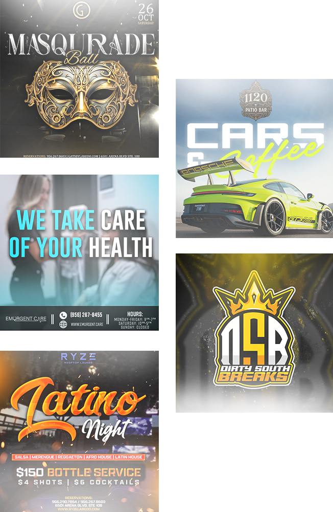 Portfolio collage left graphic