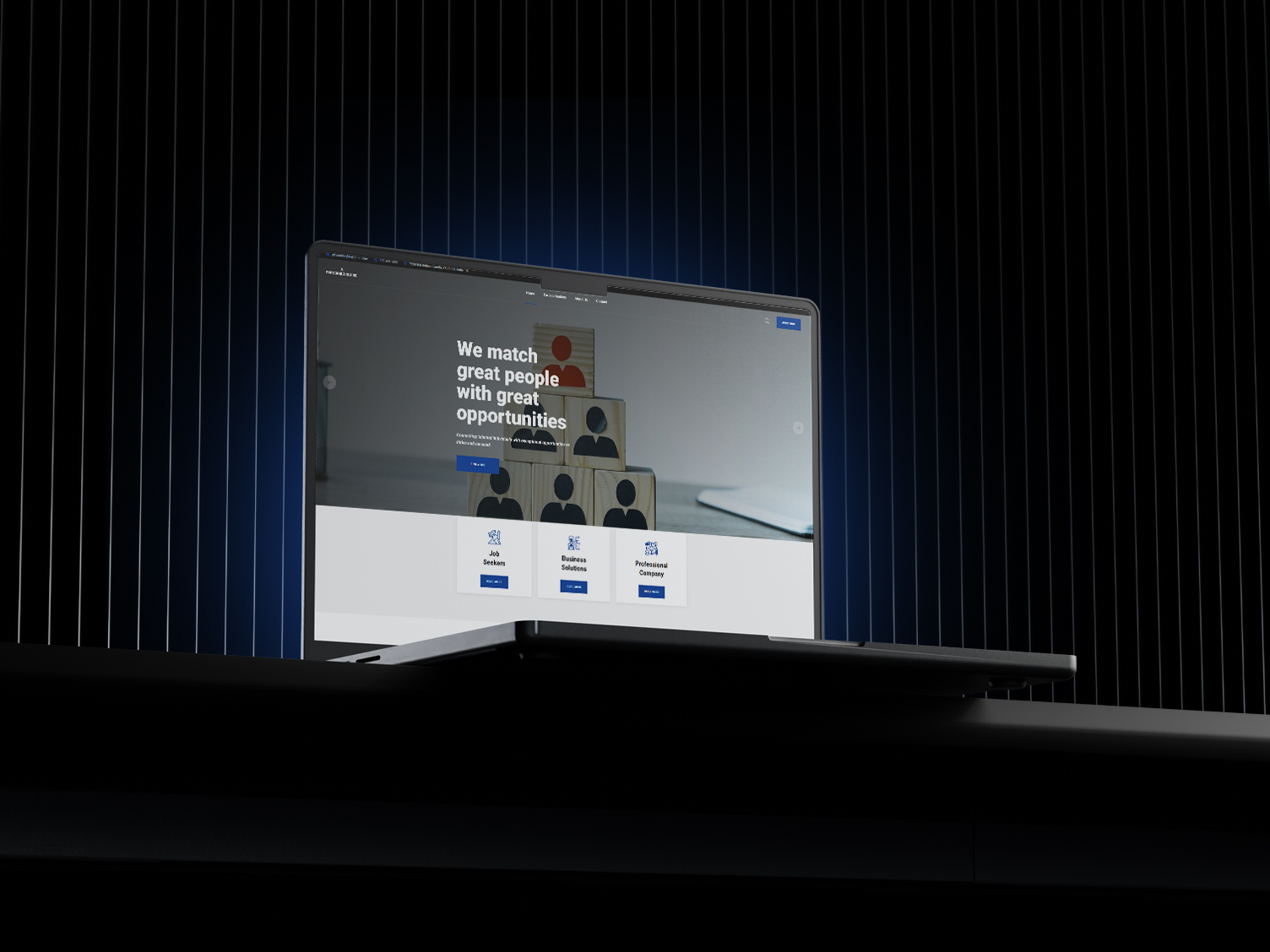 People Business Solutions website design by BorderCo. Studio